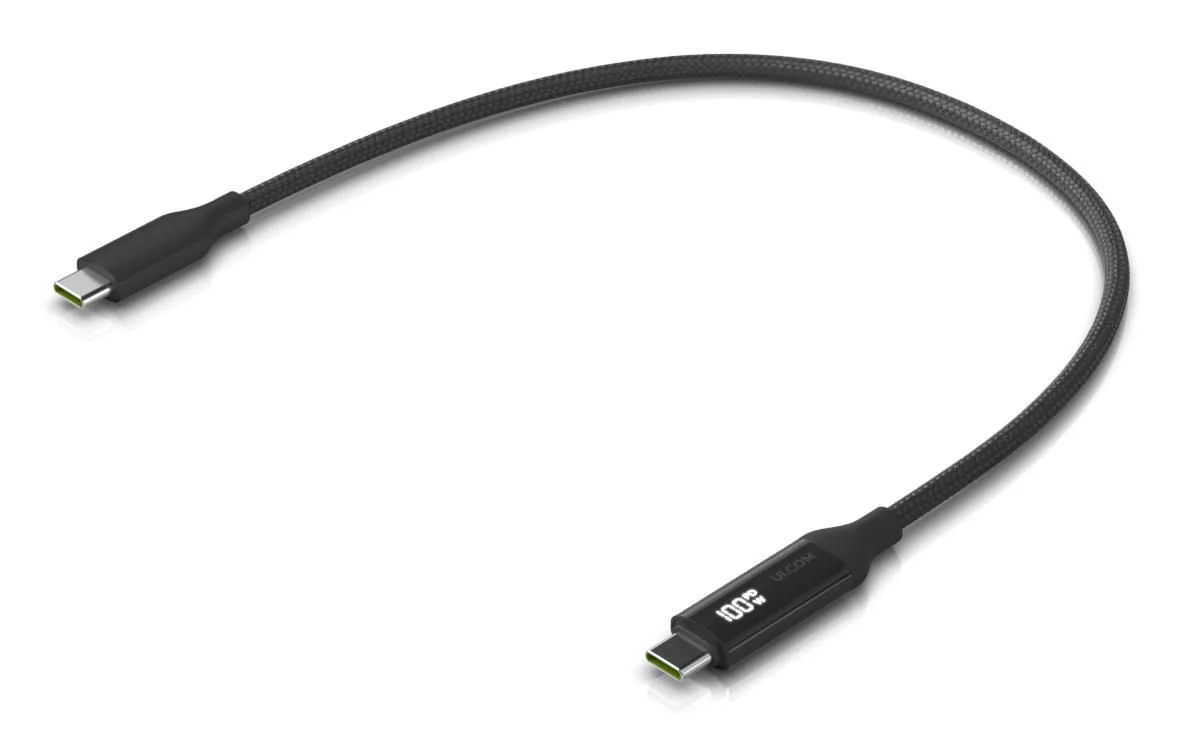 Ubiquiti Braided power and data cable (UACC-CABLE-USB-100W-0.3M-BK)