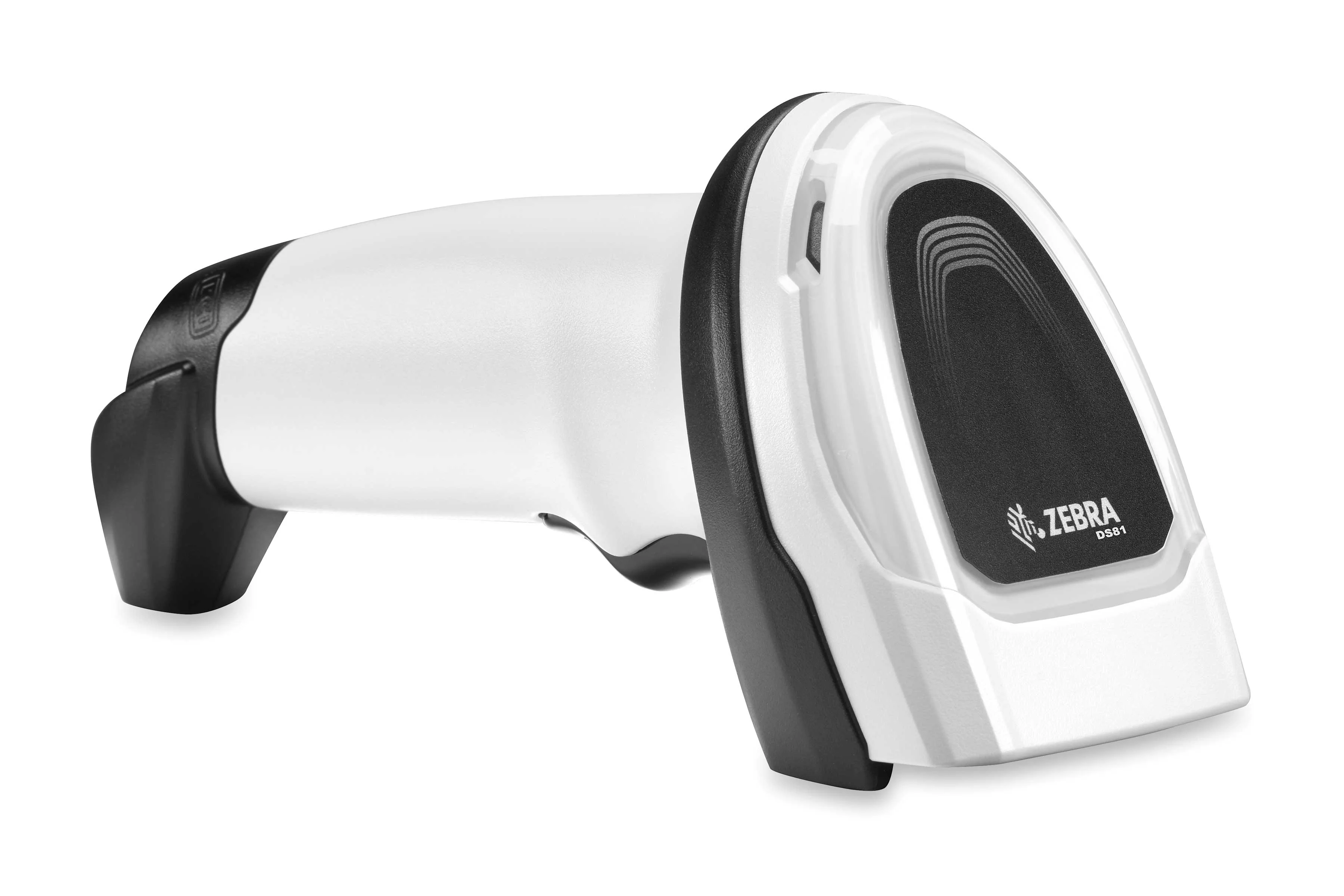 Zebra DS8108 barcodescanner in zwarte uitvoering, schuin van rechts weergegeven