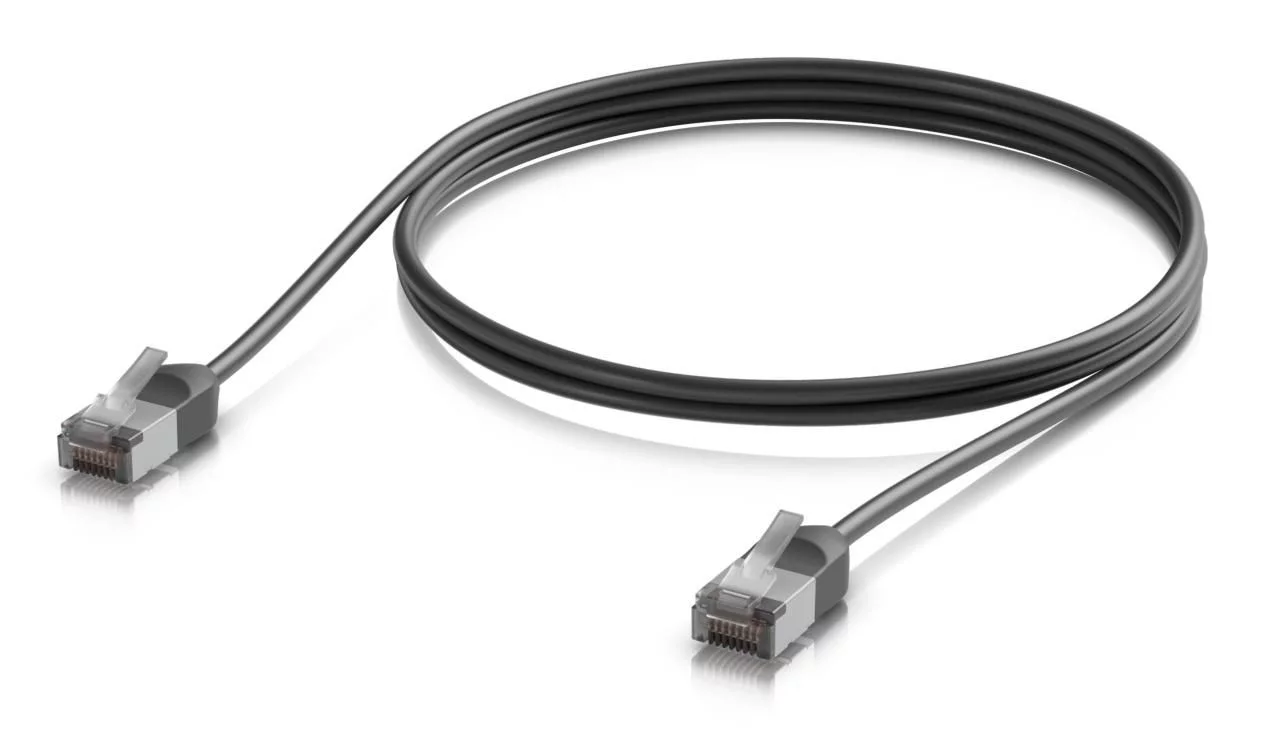 Ubiquiti Ultra-thin, rugged, shielded (UACC-CABLE-PATCH-OUTDOOR-C6A-1M-BK)