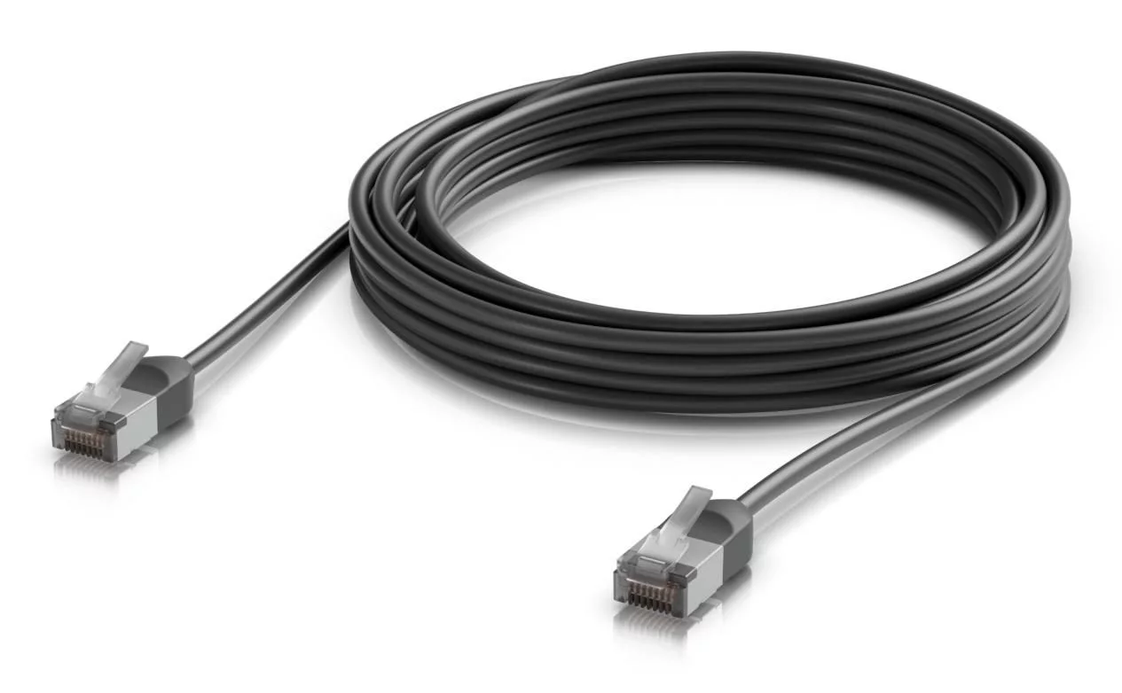 Ubiquiti Ultra-thin, rugged, shielded (UACC-CABLE-PATCH-OUTDOOR-C6A-5M-BK)