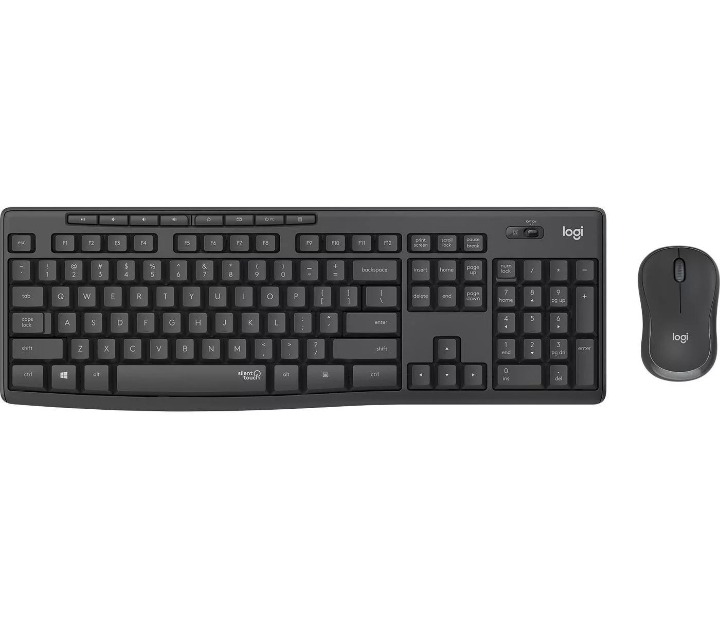 Logitech MK295 Silent draadloze toetsenbord- en muisset – Frans AZERTY, grafiet – 920-009795