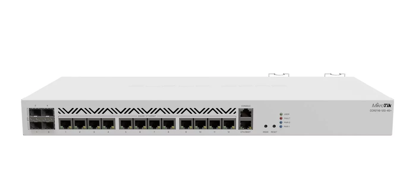 MikroTik Cloud Core Router – 13× Gigabit Ethernet en 4× 10G SFP+ – CCR2116-12G-4S+