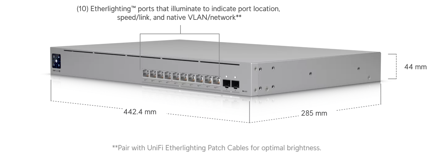 Ubiquiti UniFi Pro XG 10 PoE netwerkswitch, model USW-Pro-XG-10-PoE.