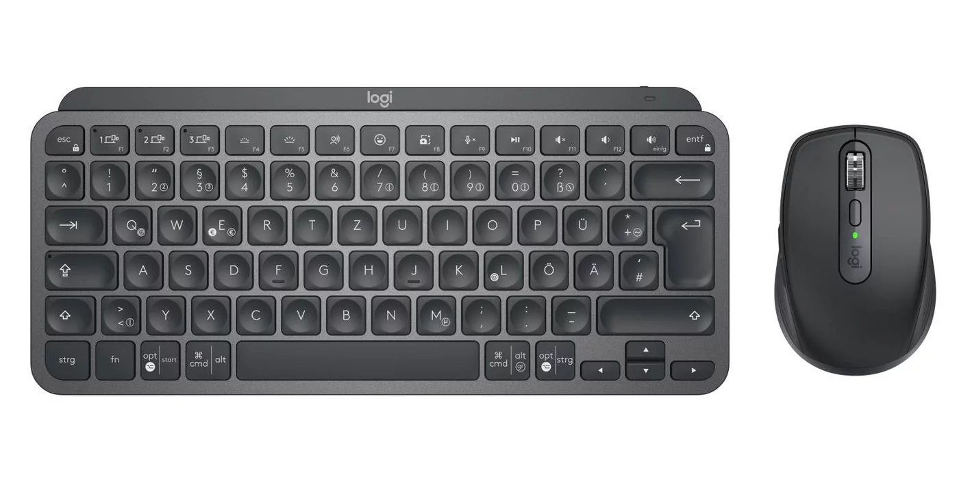 Logitech MX Keys Mini Combo toetsenbord- en muisset – Duits QWERTZ, grafiet – 920-011054