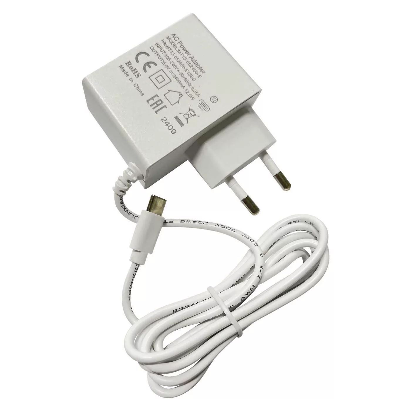 MikroTik hAP ax lite USB-voedingsadapter – 5 V, 2,4 A, EU-stekker – MT13-052400-E15BG