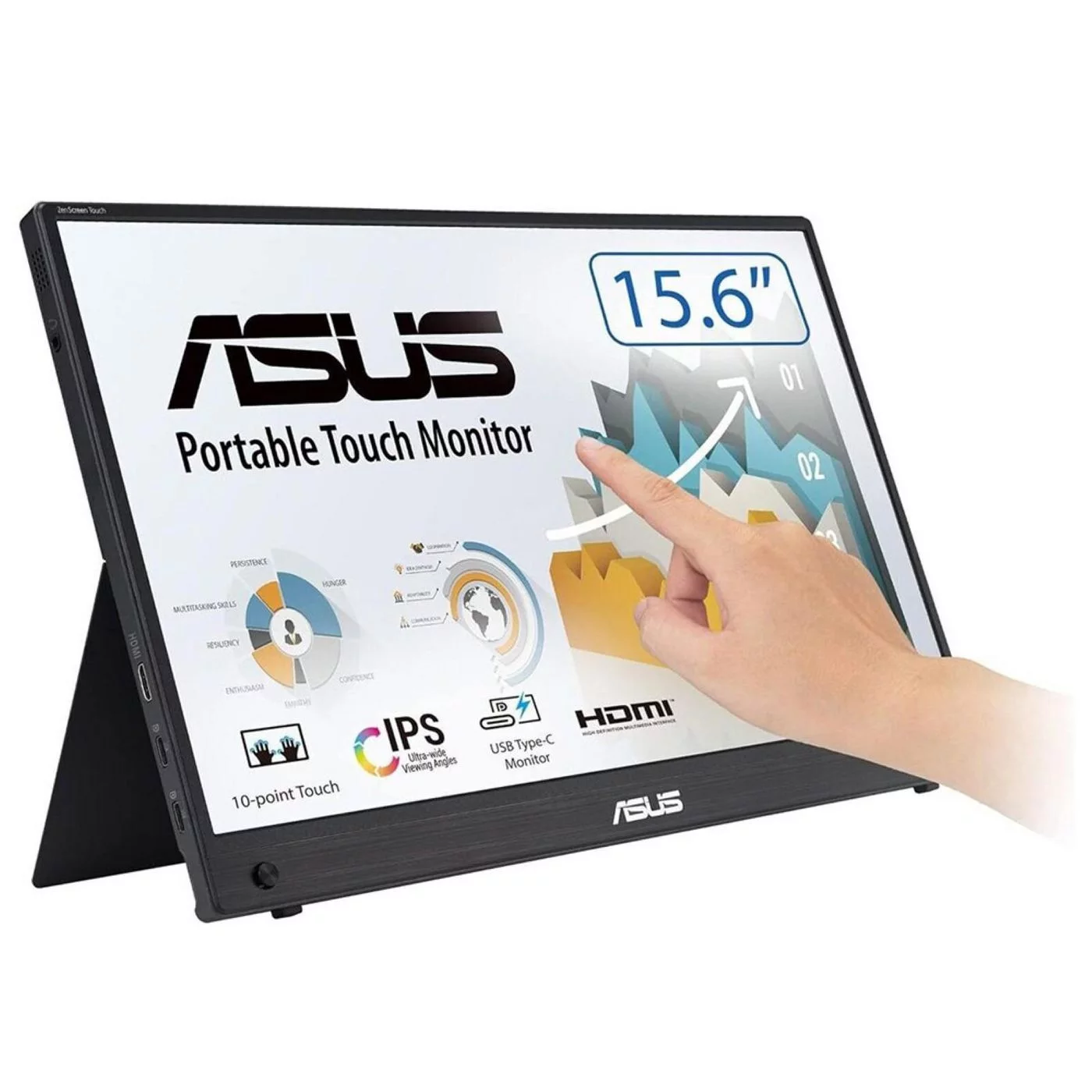 ASUS ZenScreen Touch MB16AHT draagbare monitor – 10-punts touchscreen – 90LM0890-B01170