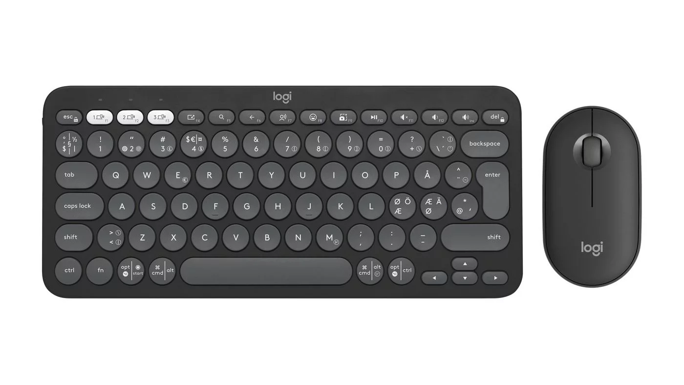 Logitech Pebble 2 Combo toetsenbord- en muisset – grafiet, Nordic QWERTY – 920-012257