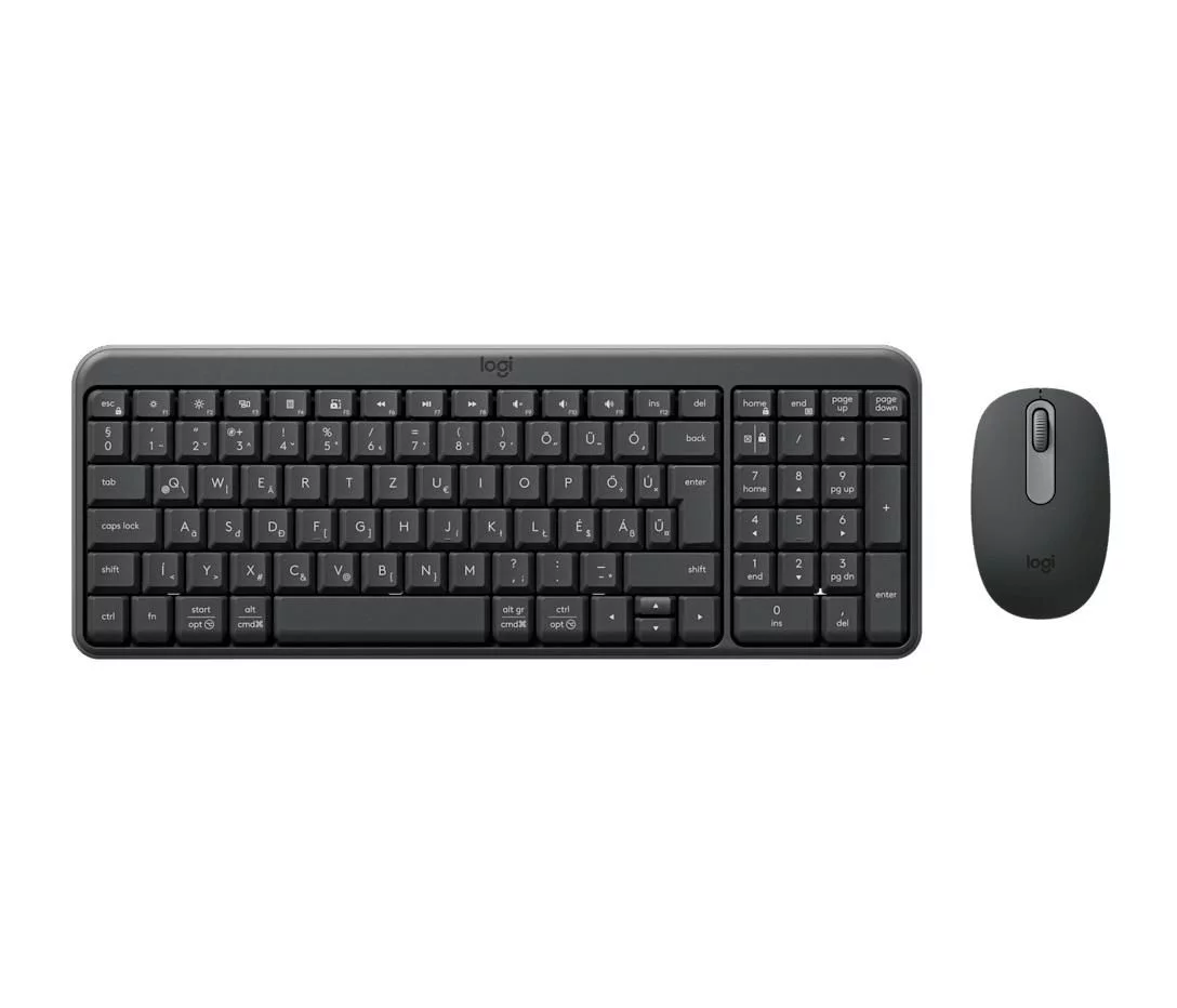Logitech MK250 compacte Bluetooth-toetsenbord- en muiscombinatie – Hongaarse indeling, grafiet – 920-013525
