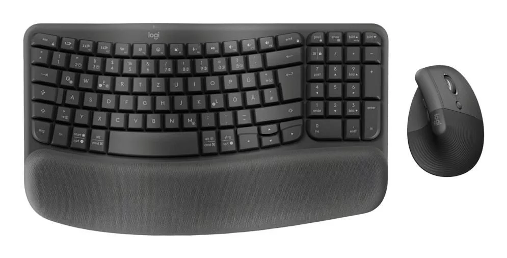 Logitech Wave Keys and Lift Combo – Ergonomische draadloze QWERTZ-set – 920-013631