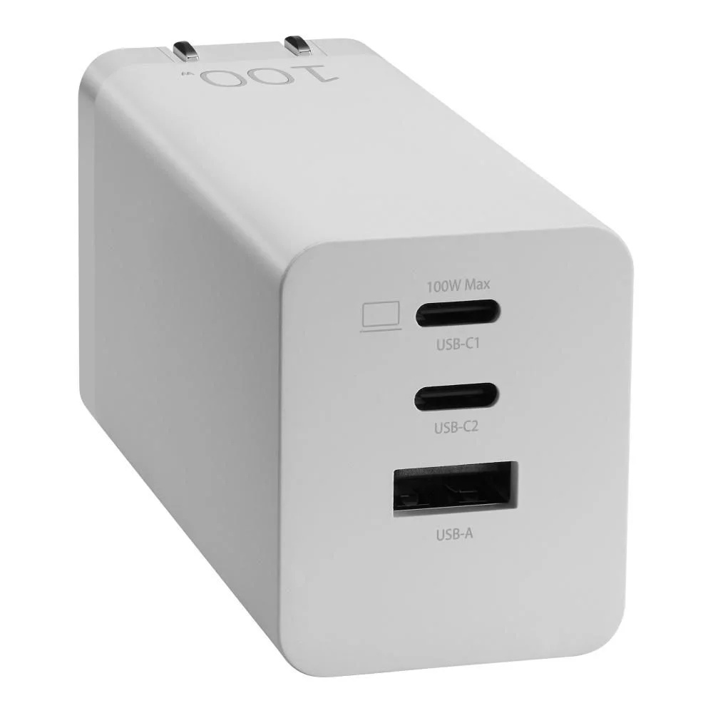 ASUS AC100-02 GaN-lader 100 W met 3 USB-poorten – 90XB07IN-BPW010
