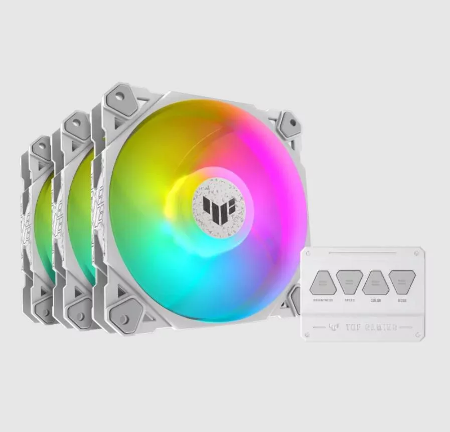 ASUS TUF Gaming TF120 ARGB ventilatorset – 3 witte 120mm-ventilatoren – 90DA0033-B09030