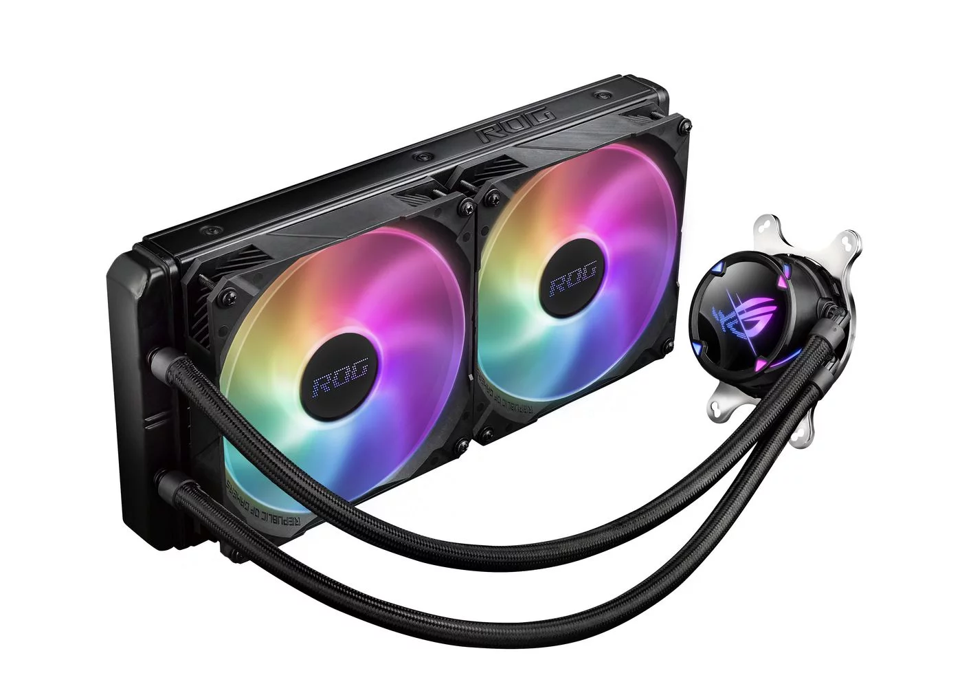 ASUS ROG Strix LC II 280 ARGB all-in-one CPU-waterkoeler – 2× 140mm-ventilatoren – 90RC00C1-M0UAY1