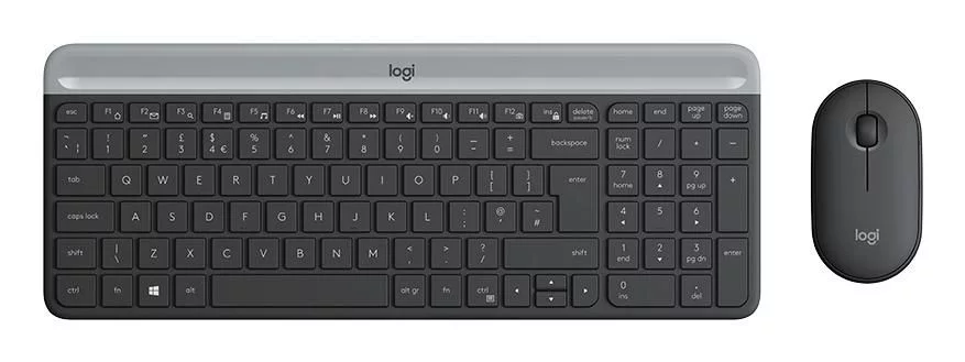 Logitech MK470 Slim draadloze toetsenbord- en muiscombinatie – Spaans QWERTY, grafiet – 920-009198