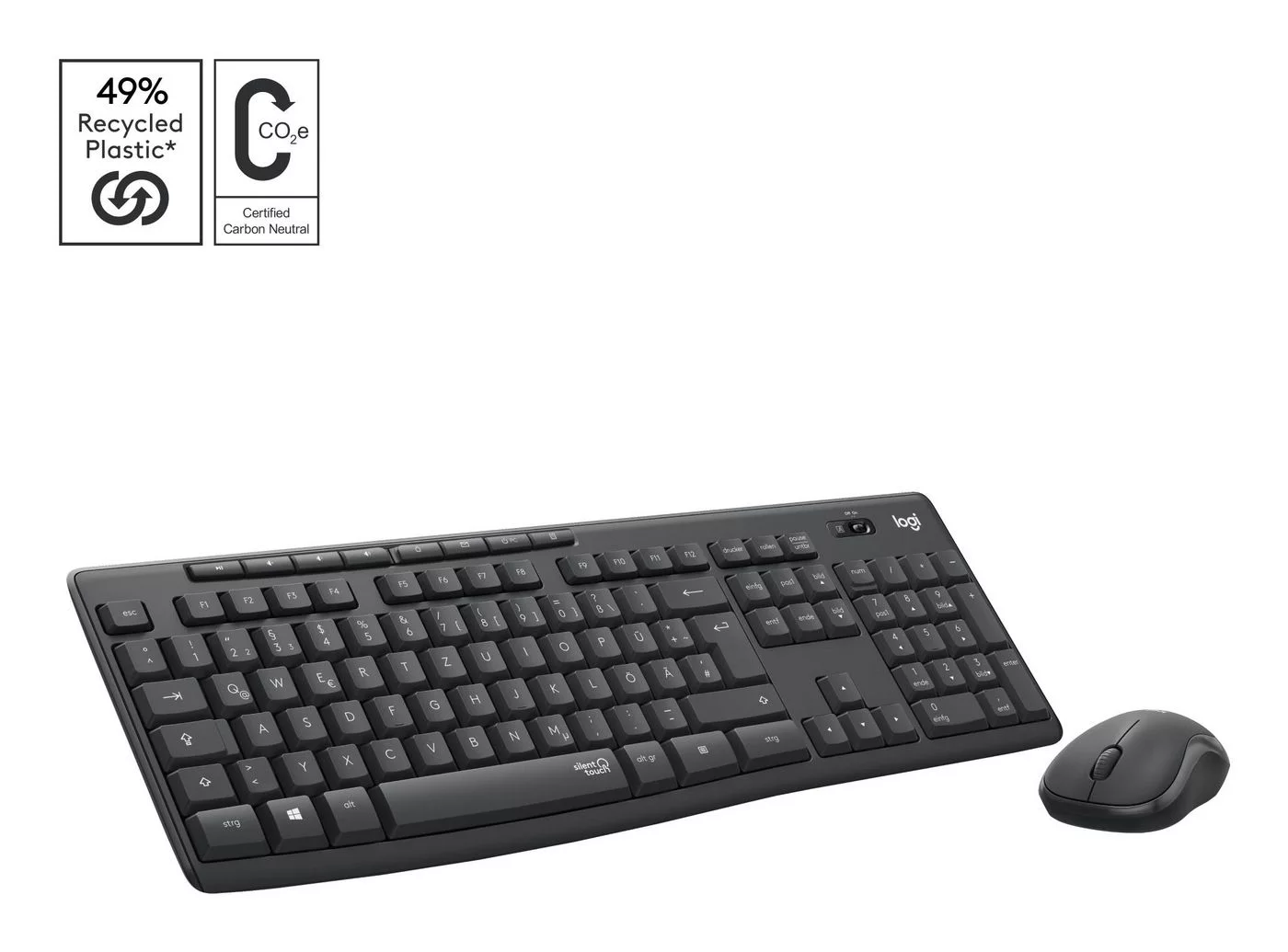 Logitech MK295 Silent draadloze toetsenbord- en muisset – Zwitsers QWERTZ – 920-009796