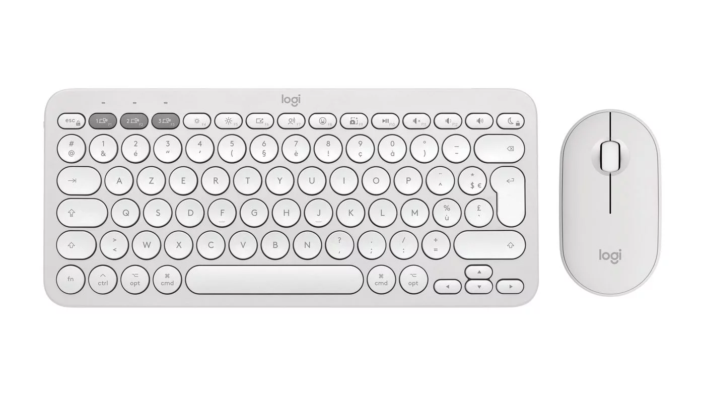 Logitech Pebble 2 Combo draadloos toetsenbord en muis – Tonal White – 920-012240