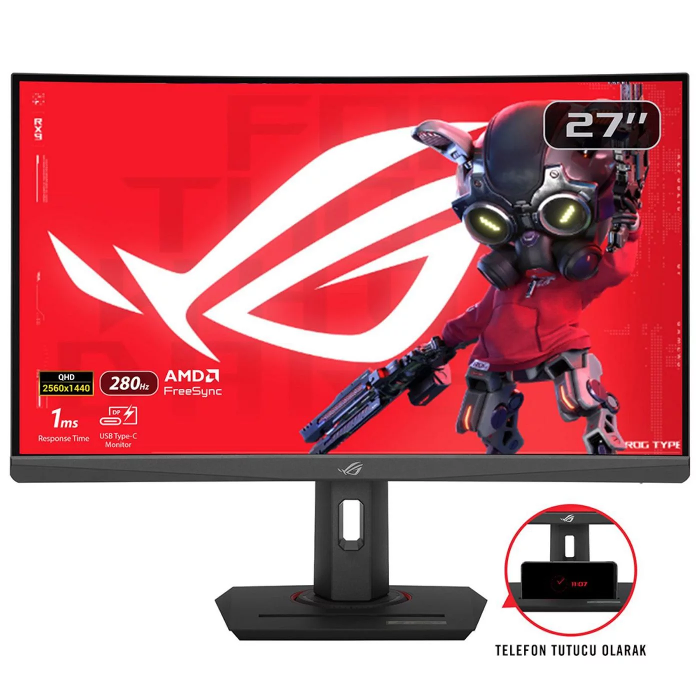 ASUS ROG Strix XG27WCMS gamingmonitor – 27 inch QHD 280 Hz – 90LM09Y1-B01370